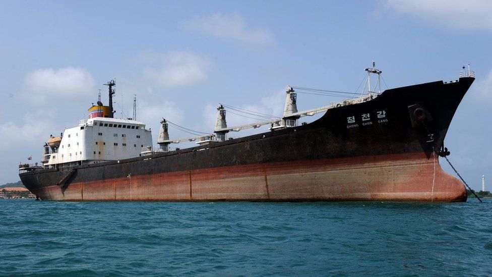 North Korean ship, impounded in Panama