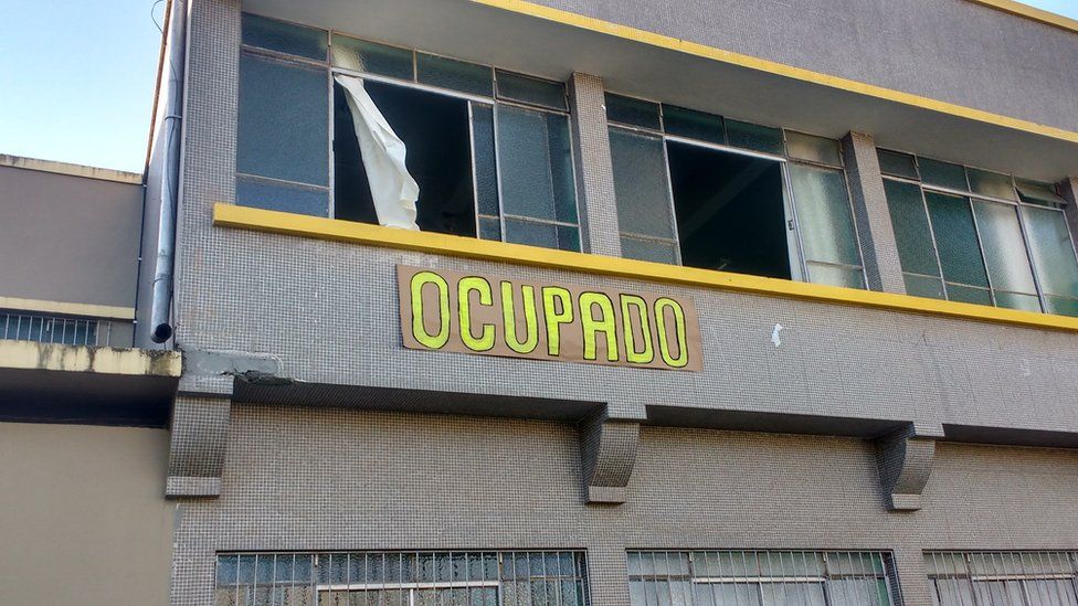 The school, Colegio Estadual Senador Alencar Guimaraes, in Curitiba where Ana Julia Ribeiro has been protesting