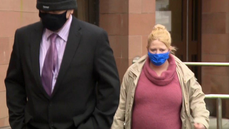 Timothy Johnstone and Claire Boyle arriving at Kilmarnock Sheriff Court
