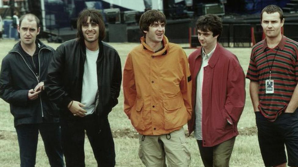 Oasis in April 1997