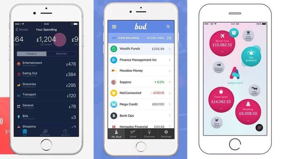 Mondo, Bud and Atom Bank apps