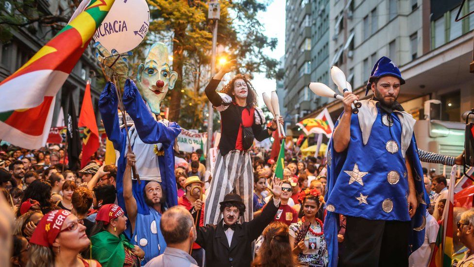 Supporters of President Dilma Rousseff protested in a number of cities