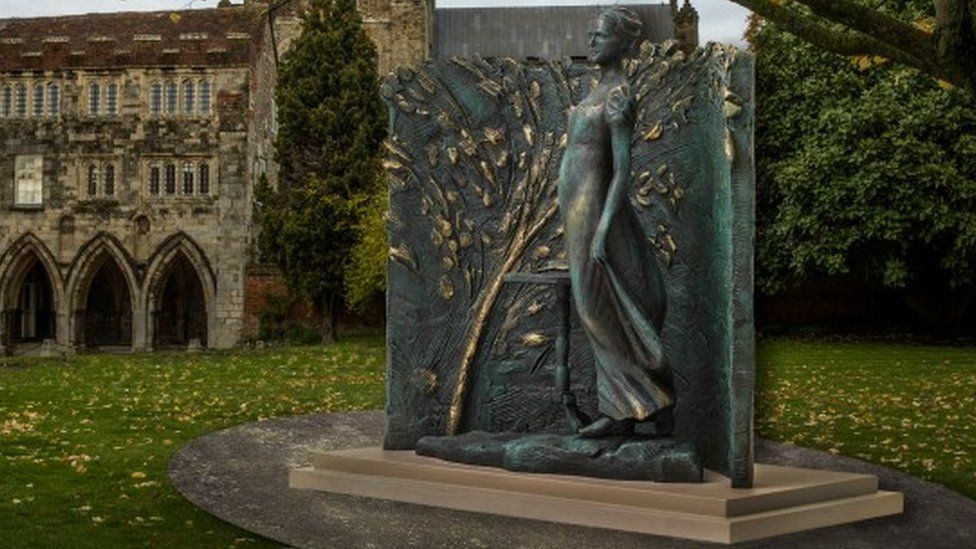 An artist’s impression of the planned Jane Austen sculpture