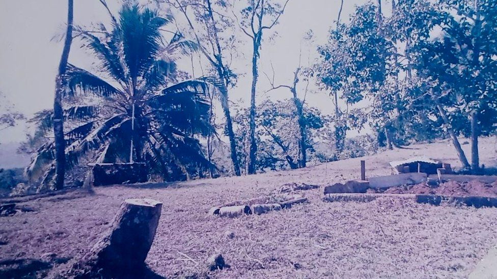 Old photo of the land Mr Lijo bought from the time of his purchase