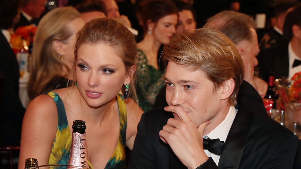 Taylor Swift and Joe Alwyn at the 77th Annual Golden Globe Awards held at the Beverly Hilton Hotel