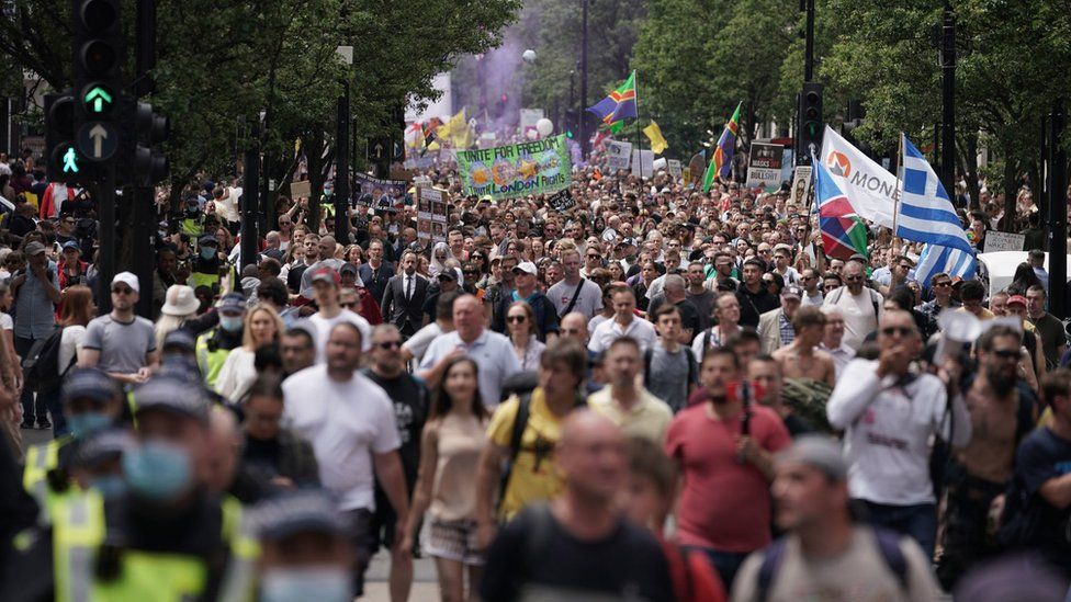 London Protests Nine Arrested During Day Of Demonstrations Bbc News