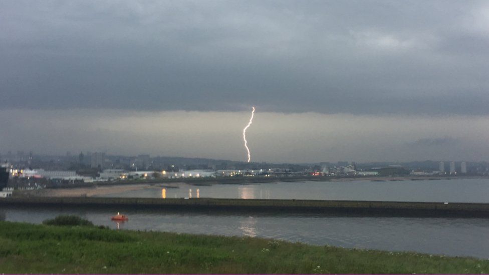 Lightning in Aberdeen