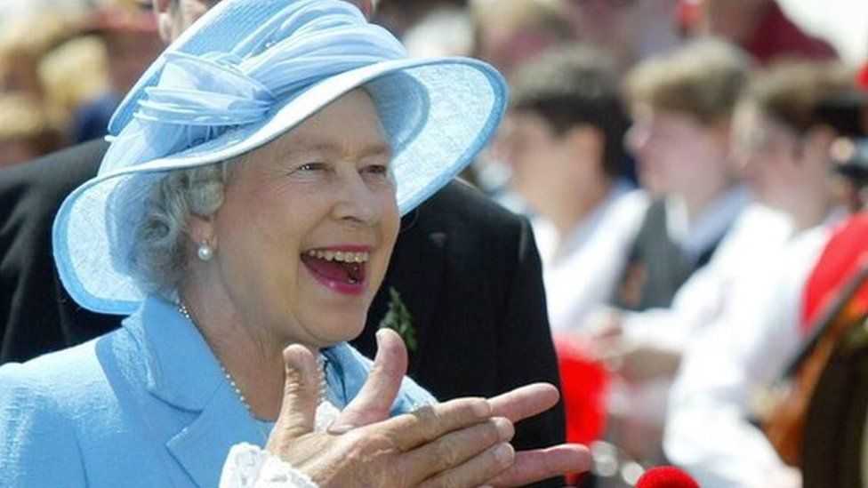 The Queen on the island in 2003