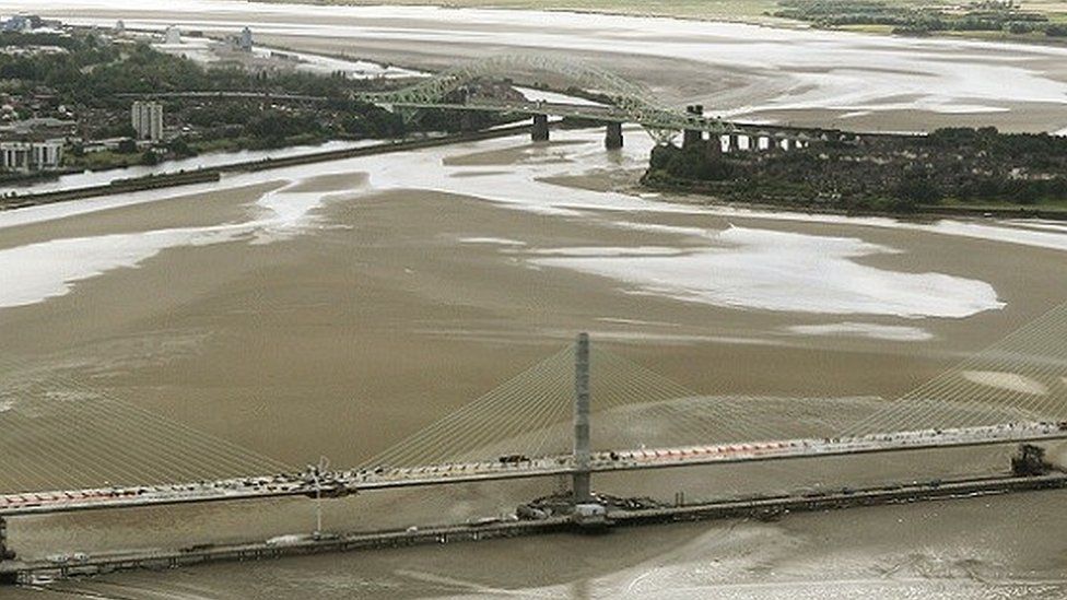 Silver Jubilee Bridge and Mersey gateway bridge