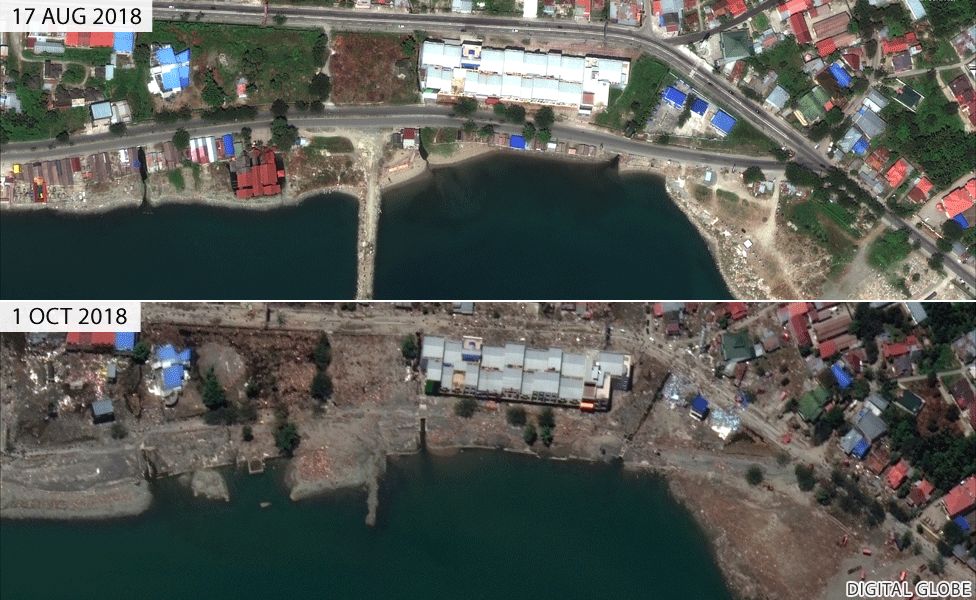 tsunami damage before and after