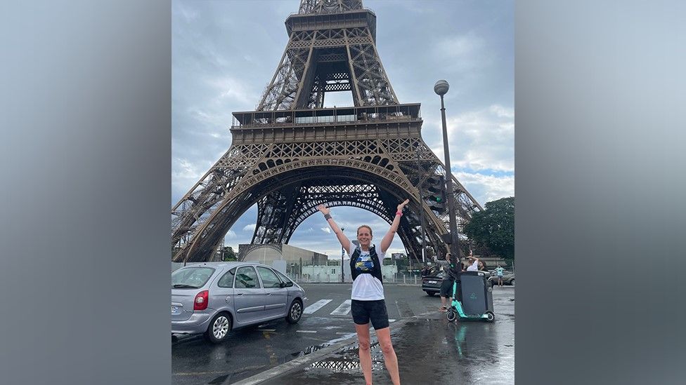 Fran Dickson at the Eiffel Tower