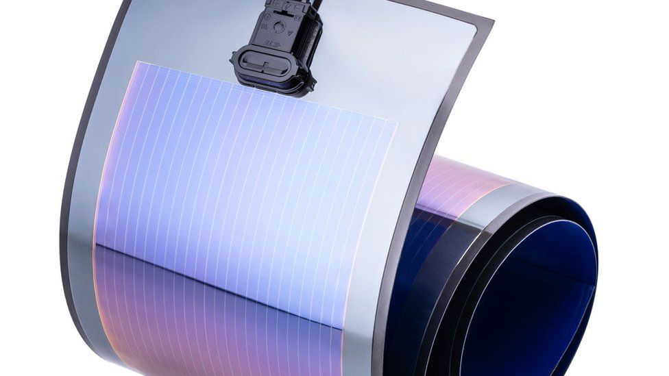 A photography of a roll of solar film