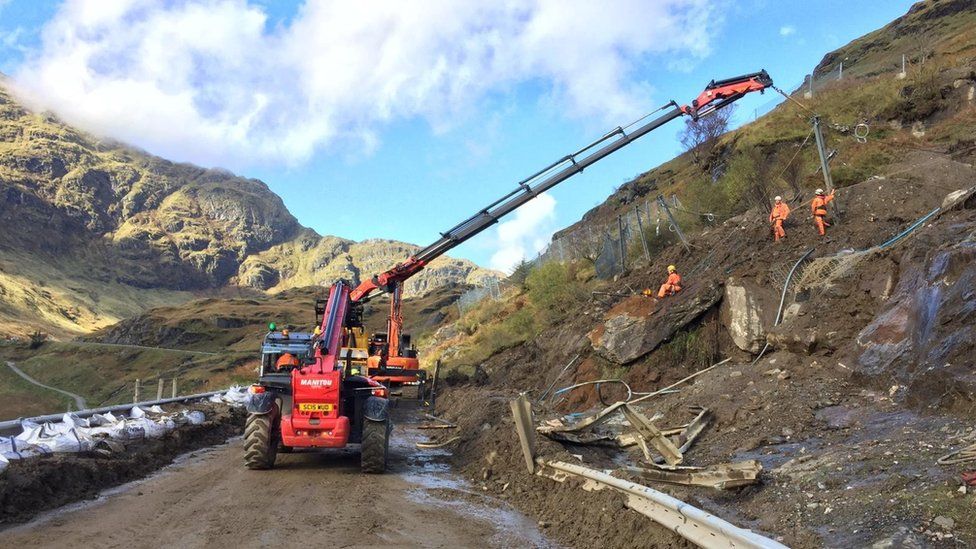 Old Military Road at the Rest and Be Thankful reopens BBC News