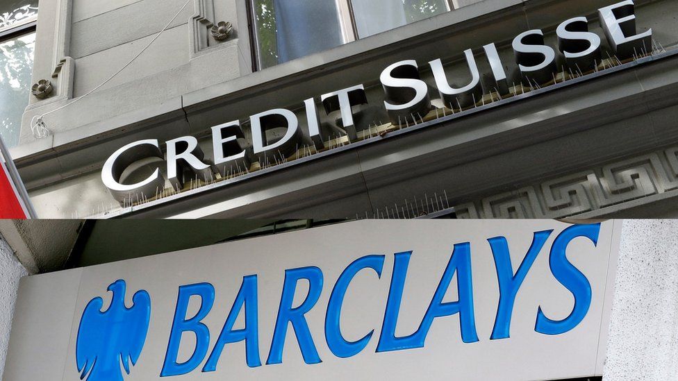 Barclays and Credit Suisse logos