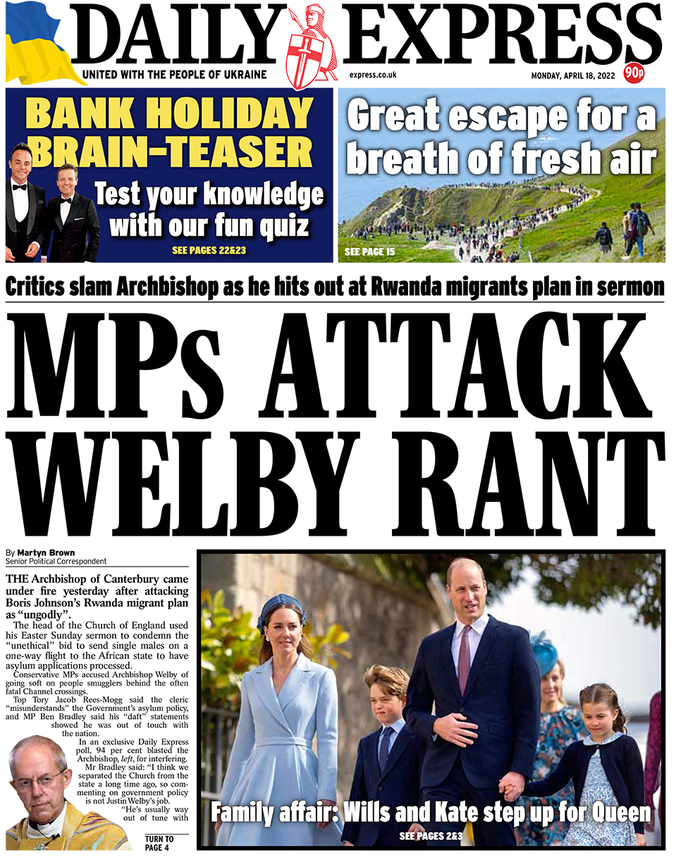 Daily Express front page