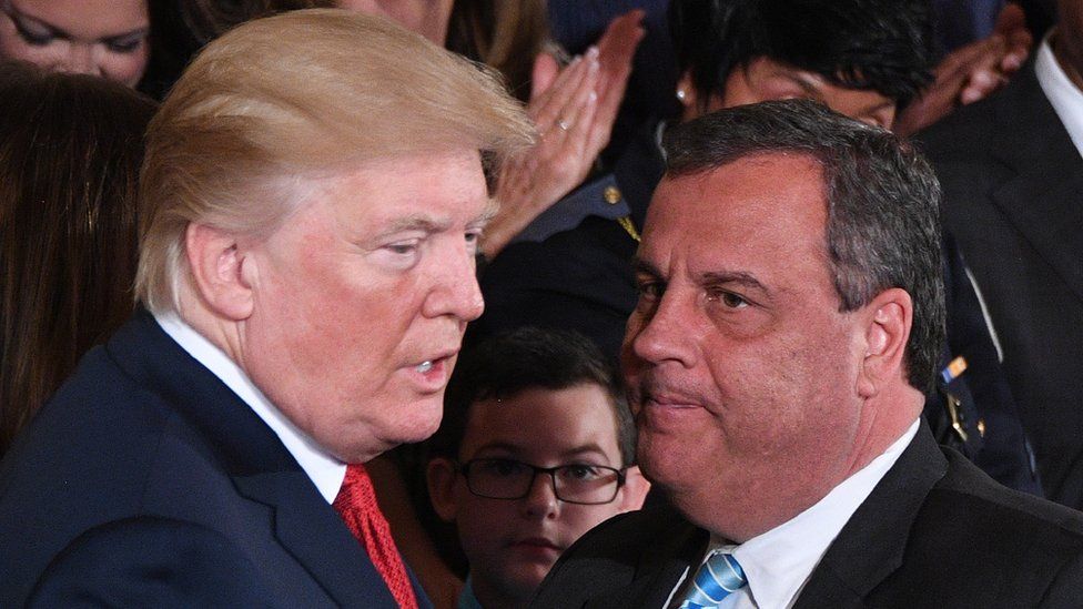 Donald Trump (left) and Chris Christie. Photo: October 2017