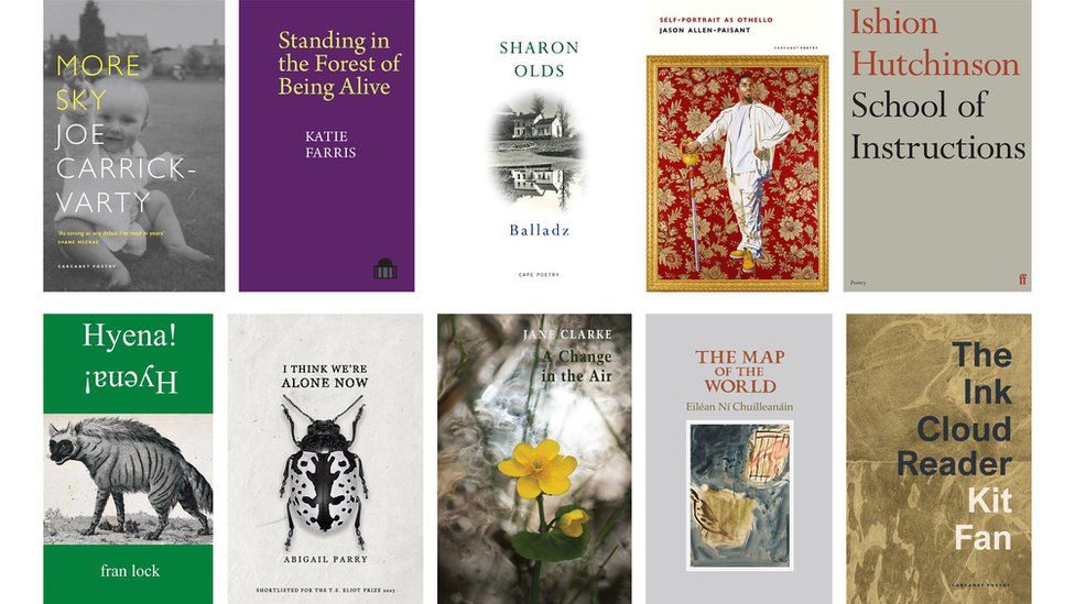 Composite of shortlisted poetry collections