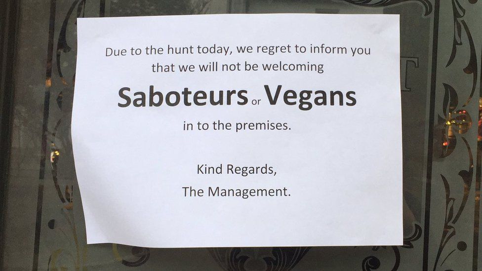 An employee has been suspended following the banning of vegans