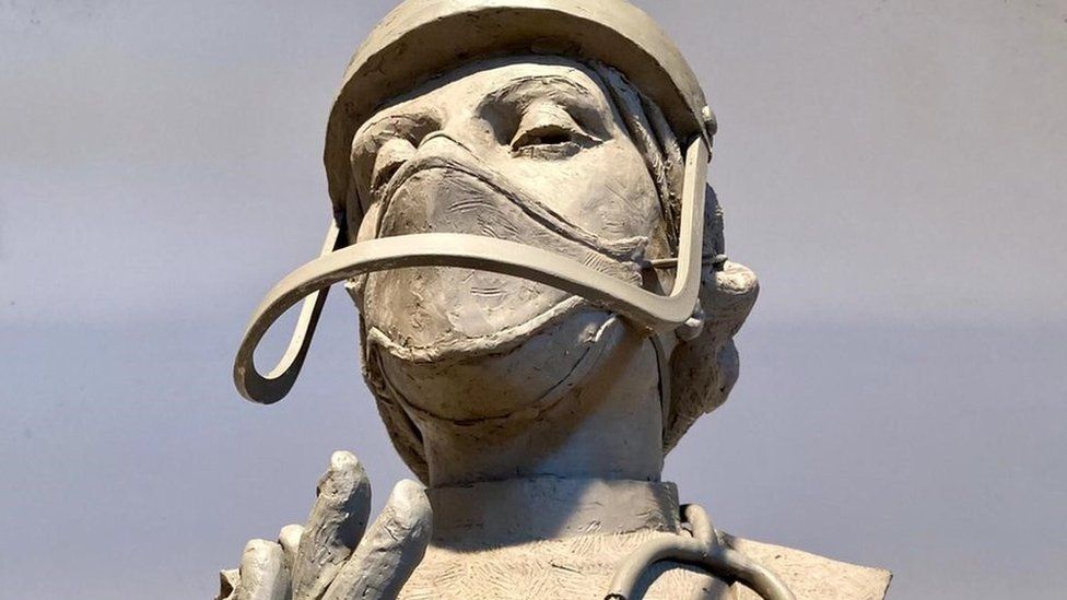 Statue of medic by sculptor Philip Jackson