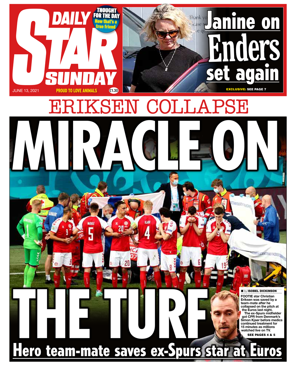 Daily Star Sunday front page