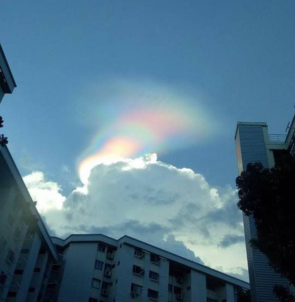 Picture of fire rainbow in Singapore on 20 February 2017