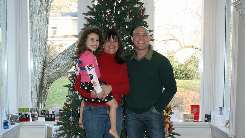 The Richman family poses for a Christmas photo