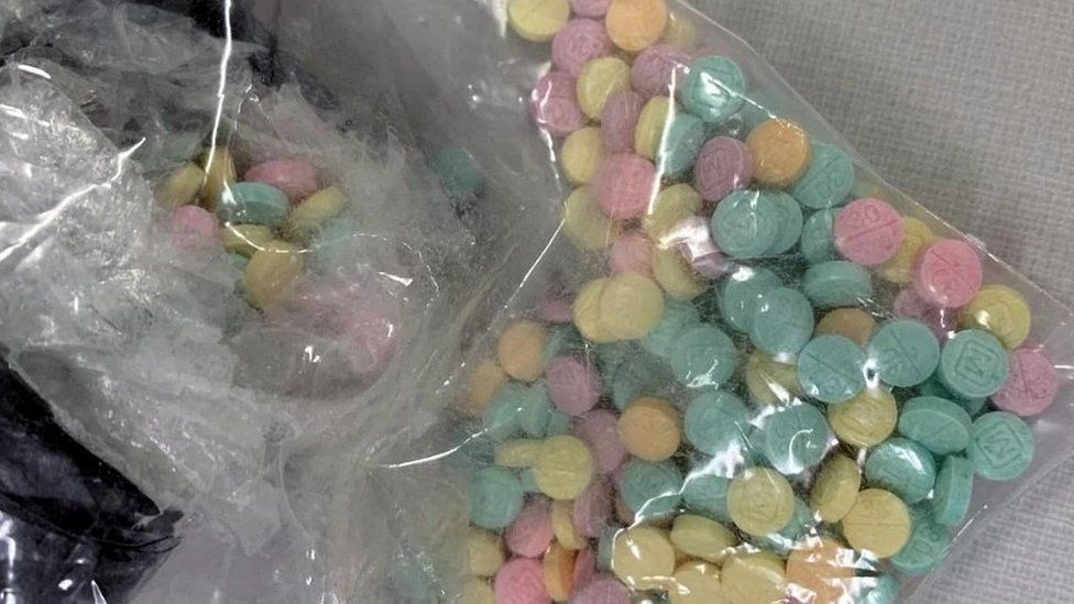 Fentanyl pills seized in New York, 4 Oct 22 (DEA handout pic)