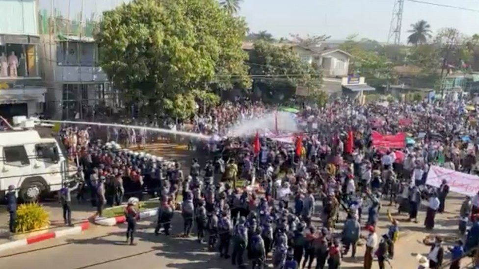 Protest in Bago - 9 February