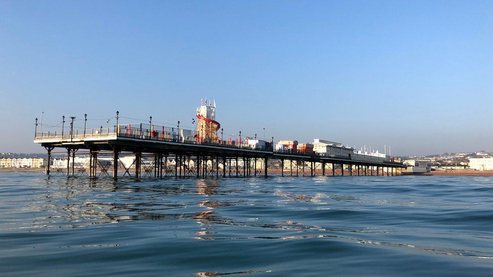 Paignton Pier from a kayak