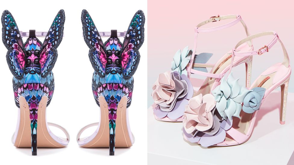 shoes with butterfly wings on the back