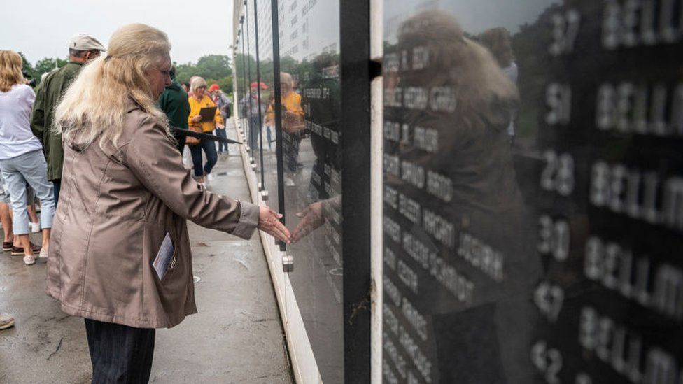 A first responder remembers co-workers at a memorial in New York