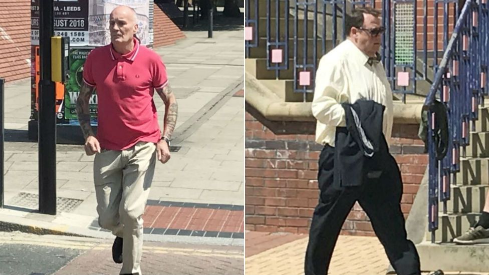 David Batty (l) and Michael Burns were sentenced at Leeds Magistrates' Court