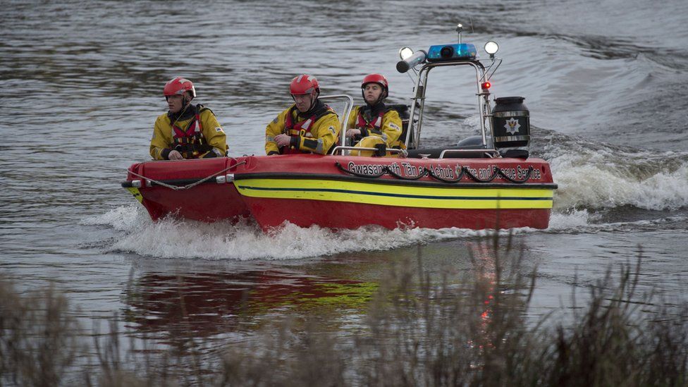 Rescue at River Taff in Cardiff