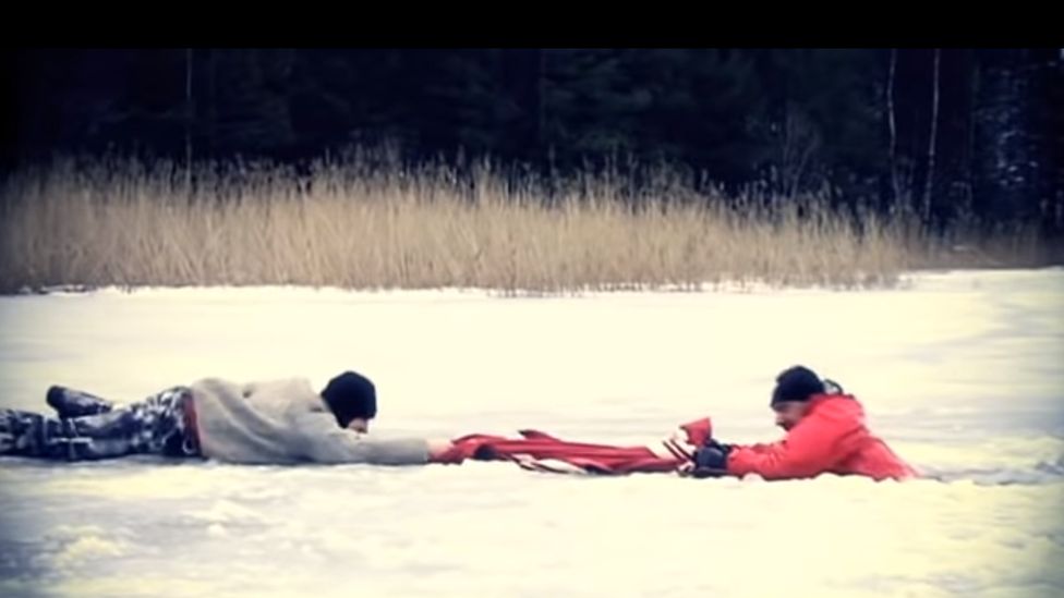 Estonian video for life-saving on ice, 2019