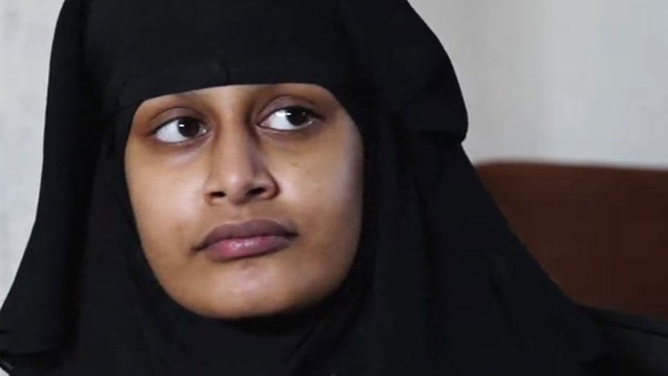 Former ISIS wife Shamima Begum photographed in a Syrian refugee camp during an interview with BBC Middle East Correspondent Quentin Sommerville.