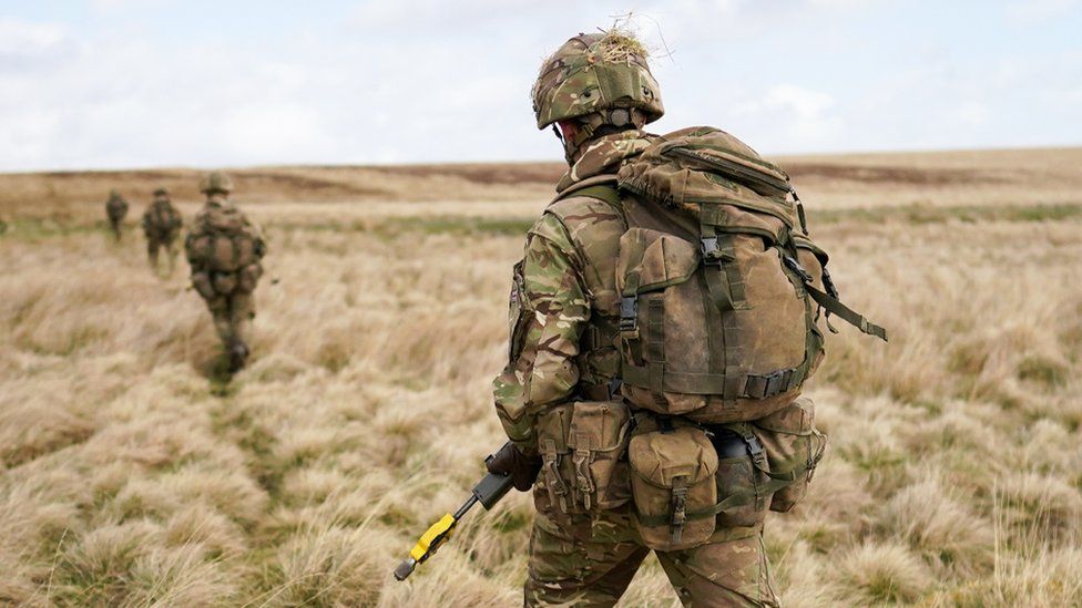 Junior soldiers of Alamein Company from the Army Foundation College in Harrogate