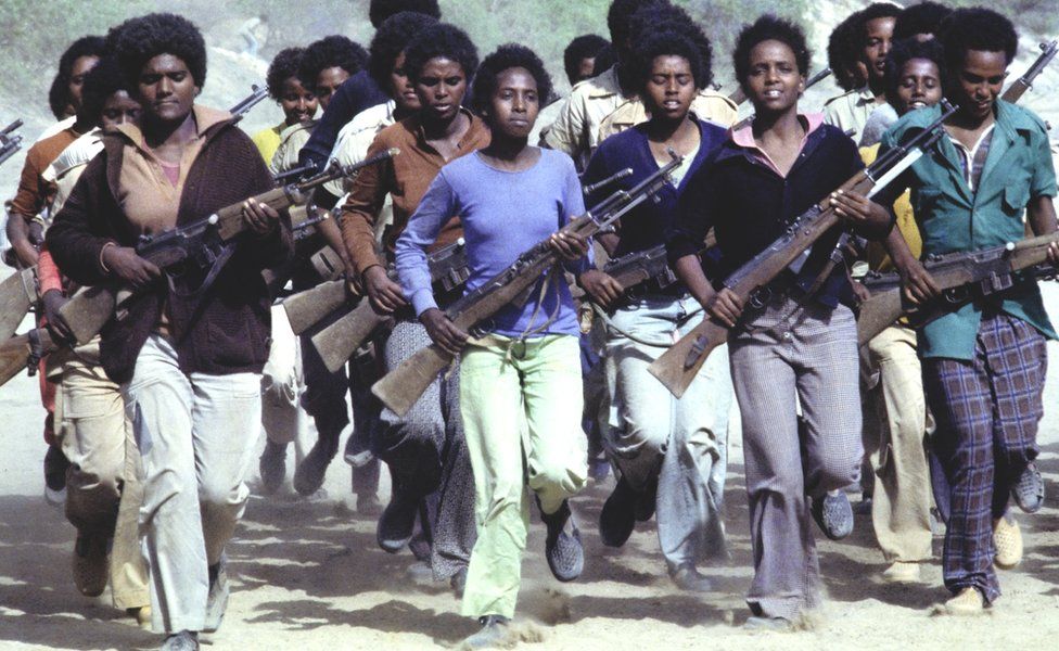 EPLF fighters training in 1978 in the mountains of northern Eritrea