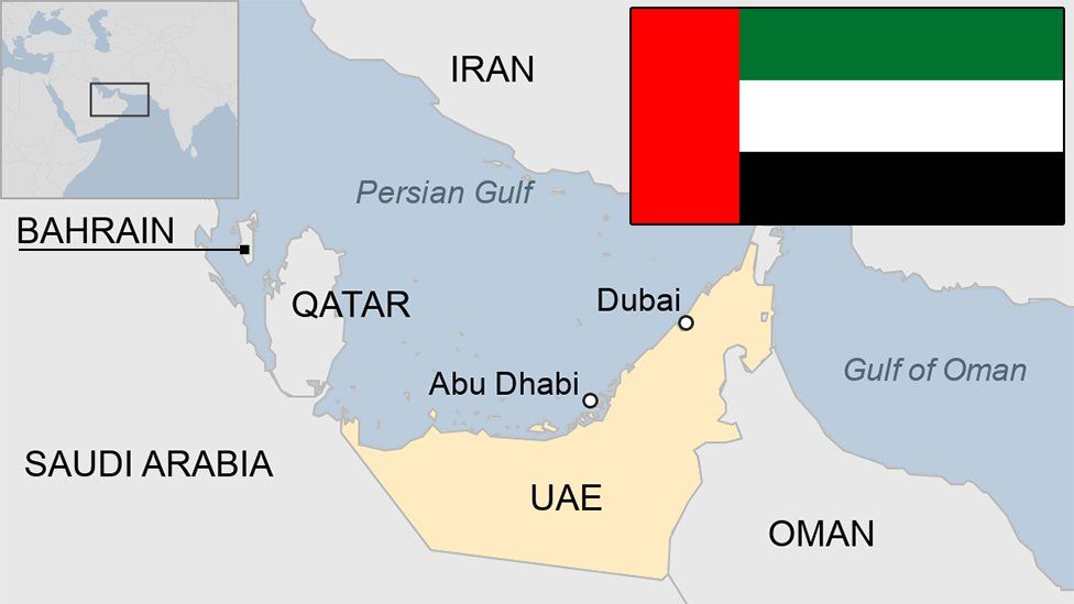 Map of United Arab Emirates