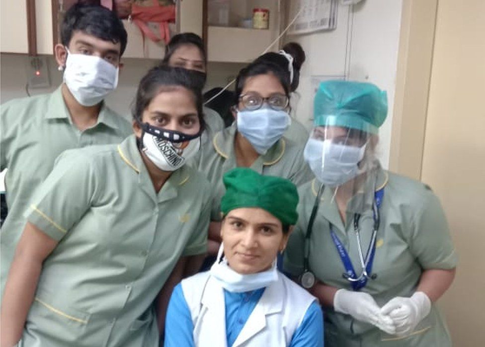 Viveki Kapoor with some of the other nurses