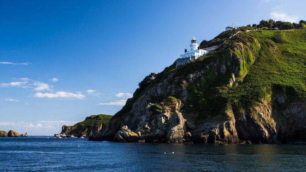 Sark Lighthouse viewed from the sea