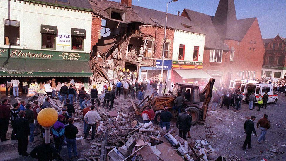The scene of the Shankill bomb in 1993