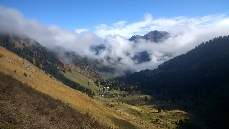 A view of a valley in the area of Morzine