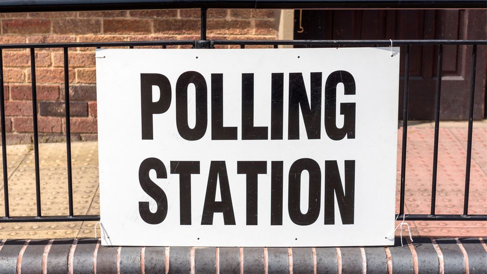 Polling station poster