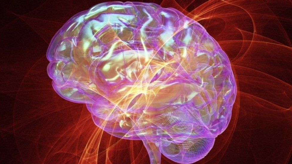 Human brain computer artwork