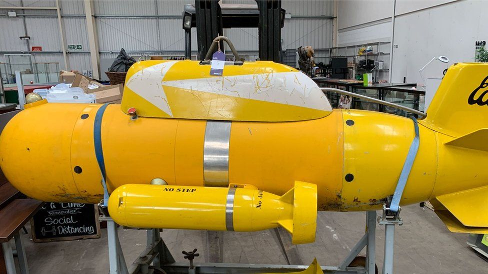 Yellow remote control submarine