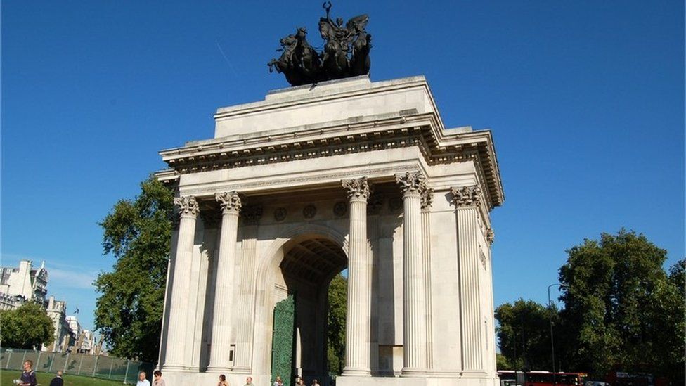 The Wellington Arch in Hyde Park Corner