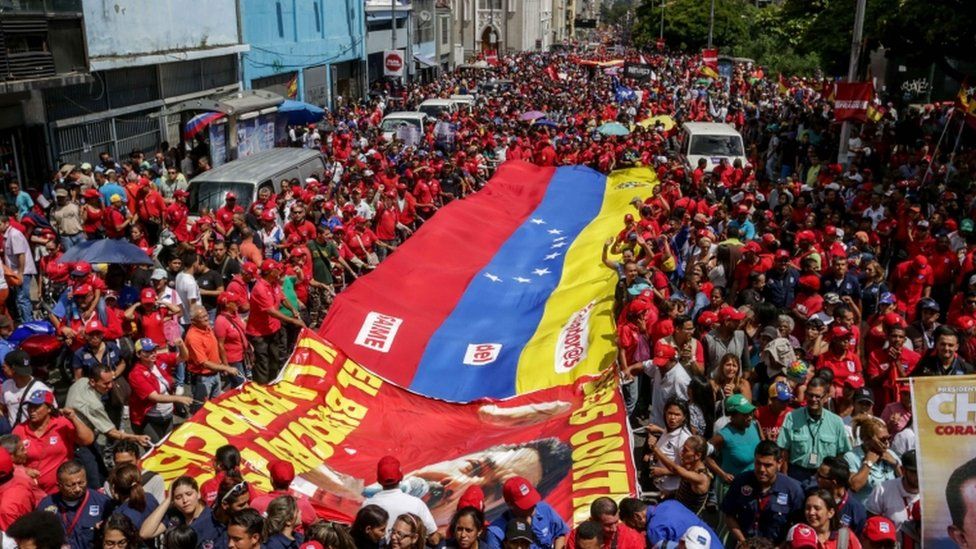 Maduro supporters in Caracas, 18 Oct