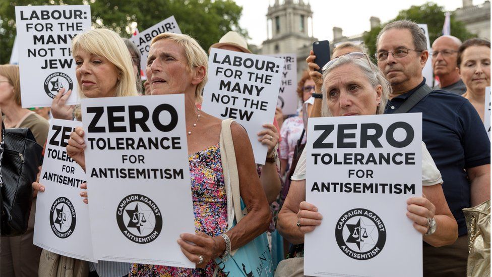 Campaign Against Anti-Semitism protesters