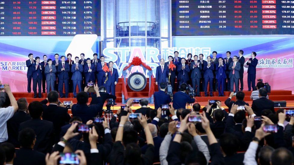 The launch of the SSE STAR Market in the hall of Shanghai Securities Exchange in Shanghai, China Monday, 22 July, 2019.