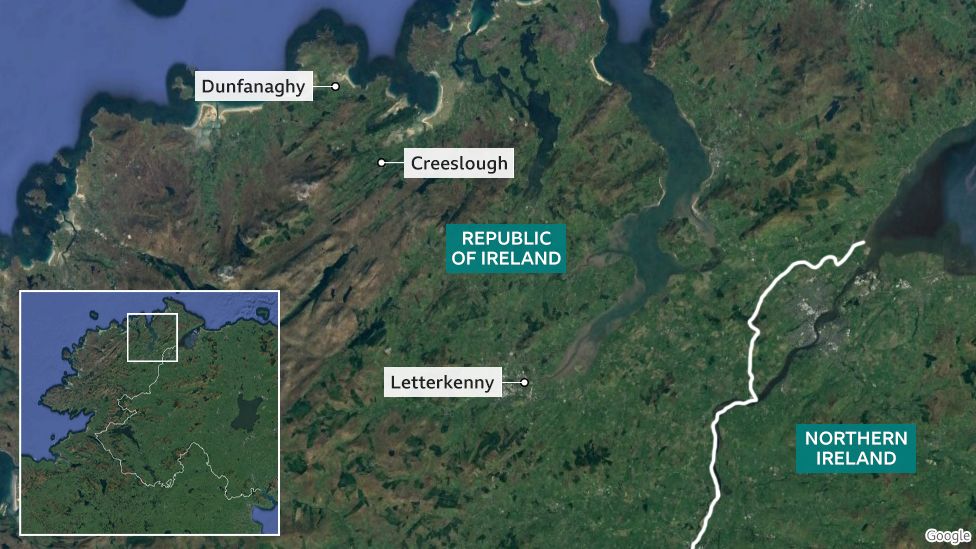 Map of Creeslough
